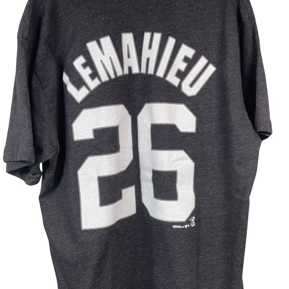 MAJESTIC NEW YORK YANKEES #26 LEMAHIEU YOUTH T-SHIRT JERSEY SIZE L 14/16